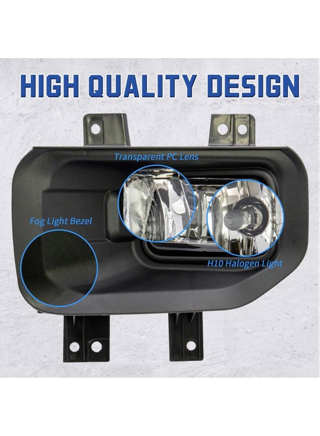 VPIMOZO Fog light kit Compatible with 2015-2017 2015 2016 2017 Ford F150 Fog Bumper Lamp Assembly with Bulbs Clear Lens Driver&Passenger Side OEM Number FL3Z15201B FL3Z15200B - Image 2