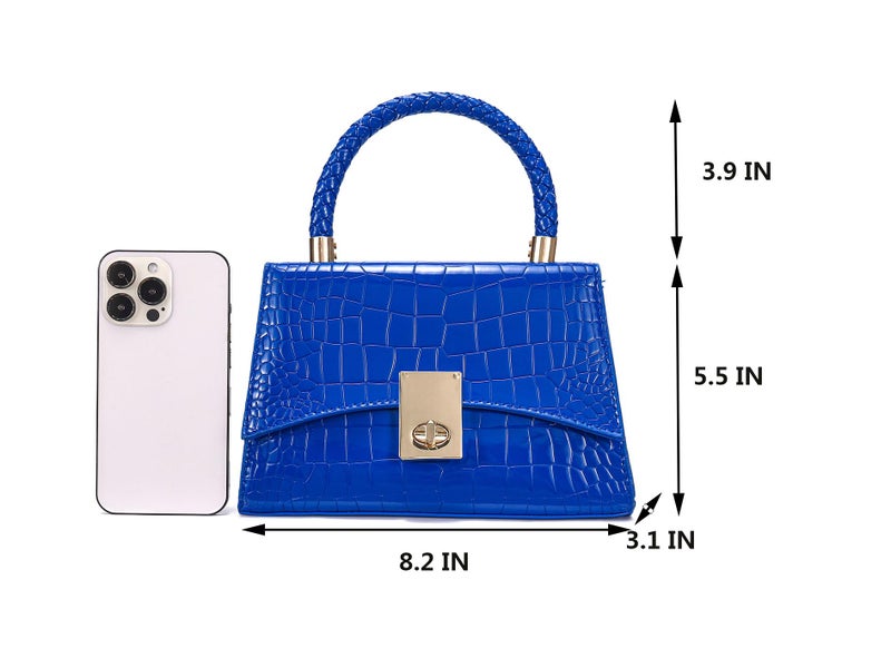 JHVYF Women Small Crossbody Bags Shoulder Bag Classic Satchel Handbags Ladies Cute Purses Satchels bag mini purse Blue - Image 5