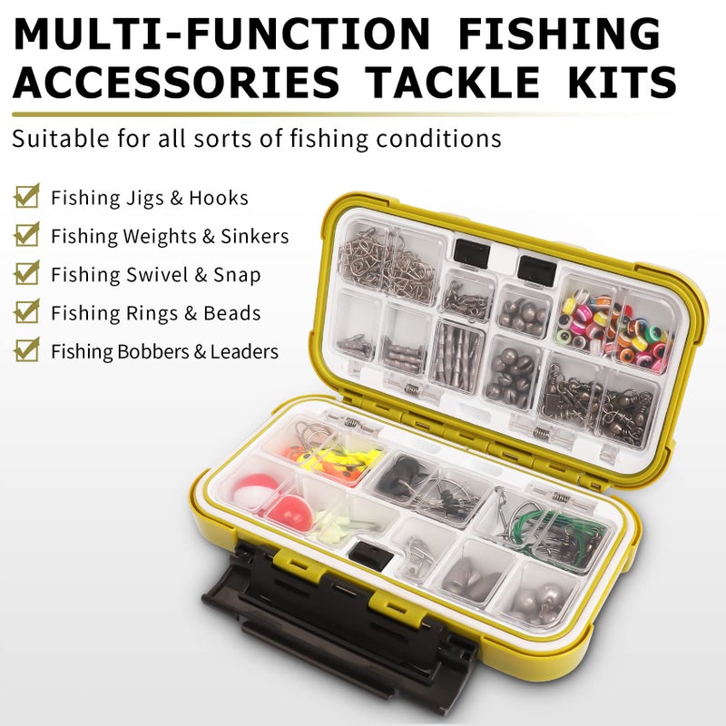 TRUSCEND Widely Used Fishing Tackle & Accessories Kit Worth Ever Penny, Fishing Tackle Box with Tackle Included, Fishing Sinker Weight Hook Swivels Snap Leader Lure, Economic/Giftable Fishing Gear Set - Image 2