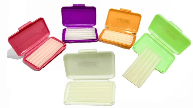 ADDLER DENTAL ORTHO WAX FOR PATIENT BRACES GUM IRRITATION MULTI SCENTS 5 STRIPS. PACK OF 5. (ASSORTED COLOURS & FLAVOURS) - Image 2