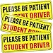 BOKA Student Driver Magnet for Car 9x35 Upgraded Please Be Patient New Driver Safety Signs Teen Rookie Novice Driver Vehicle Bumper Magnetic Sticker for Beginner High Reflective Set of 3 - Image 2