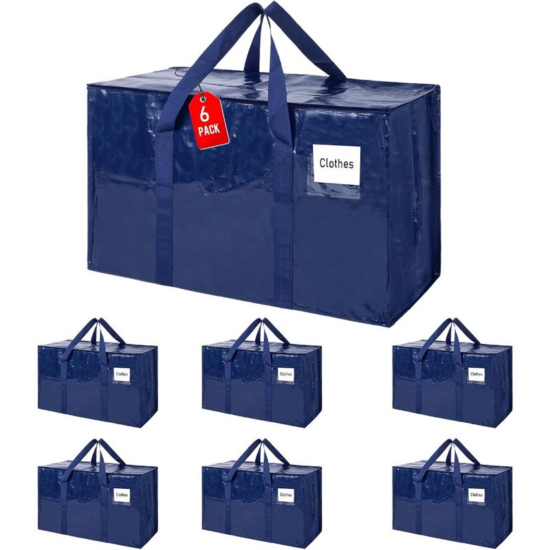 Moving Bags, Storage Bags with Zipper, Heavy Duty Extra Large Packing, Foldable Duffle for Travel College Dorm or Christmas Tree - Image 1