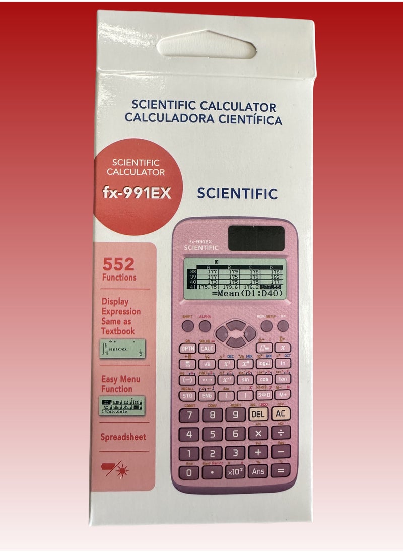 ليشب - FX-991EX-W-DT الحاسبة العلمية الوردية - Image 1