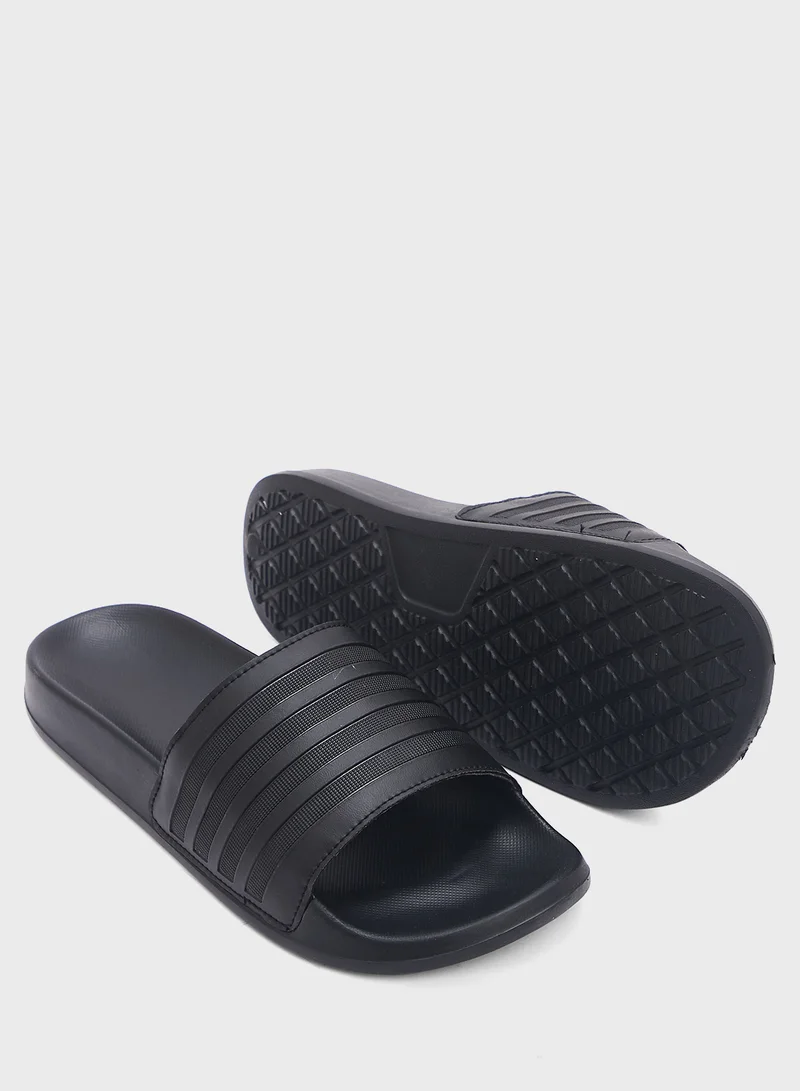 Seventy Five Stripes Detail Casual Slides