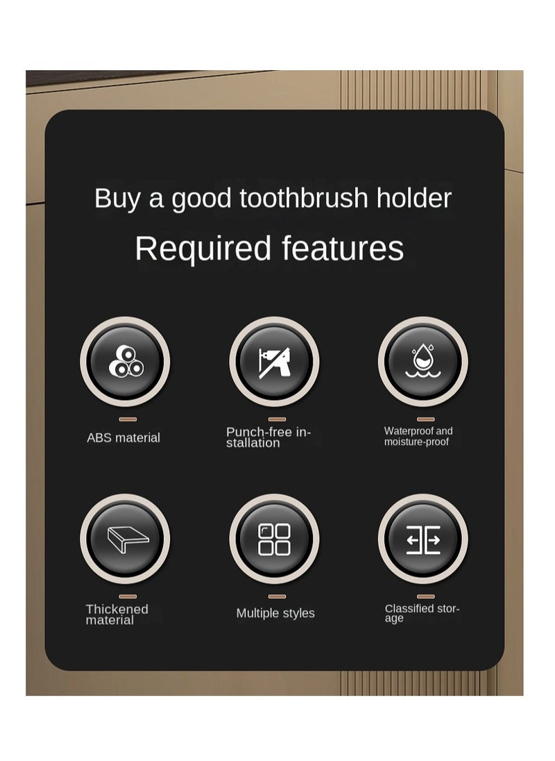Bluejw Automatic Wall Mounted Toothpaste Dispenser And Toothbrush Holder With Four Magnetic Cups  - Image 2