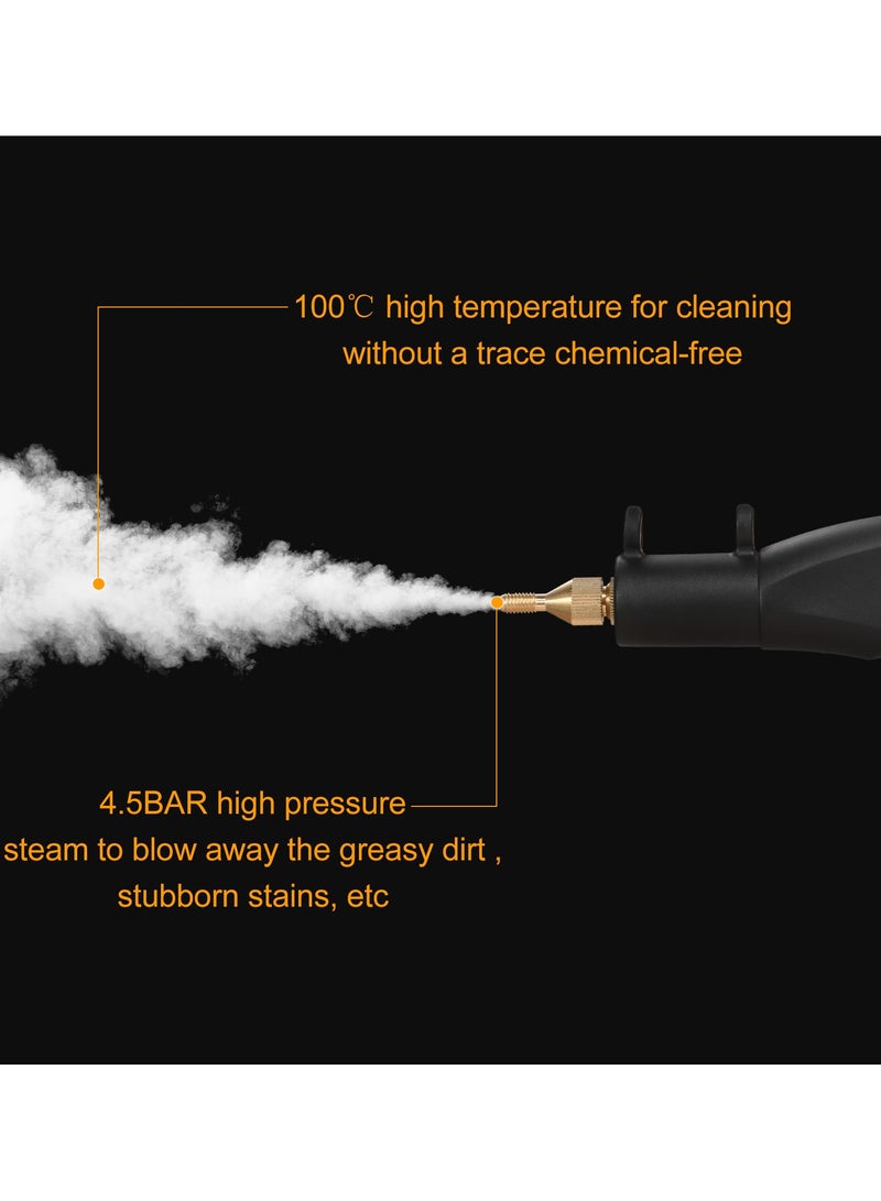 2500W Portable Handheld Steam Cleaner High Temperature Pressurized Steam Cleaning Machine with Brush Heads for Kitchen Bathroom Air Conditioner Refrigerator - Image 5