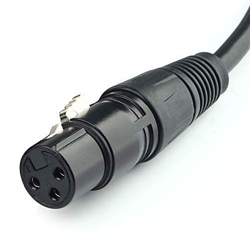 SiYear كابل صوت XLR أنثوي 3 دبابيس إلى XLR ذكري 5 دبابيس لميكروفون DMX إضاءة المسرح ، كابل محول XLR3F إلى XLR5M (12 بوصة / عبوة 2) - Image 4