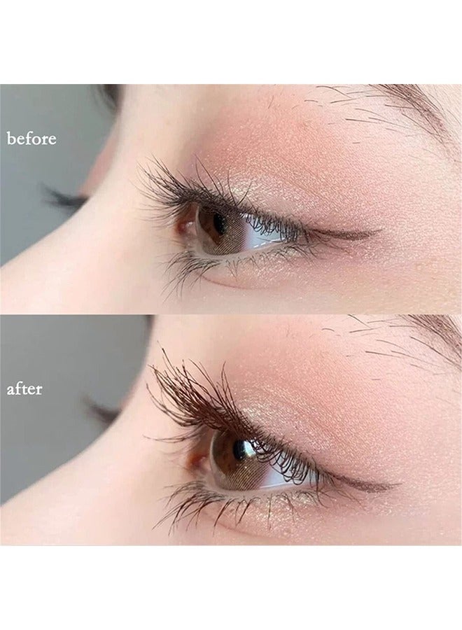 pudaier Volumizing Waterproof Mascara Natural Long-Lasting Waterproof Silicone Brush 4D Mascara (Brown) - Image 2