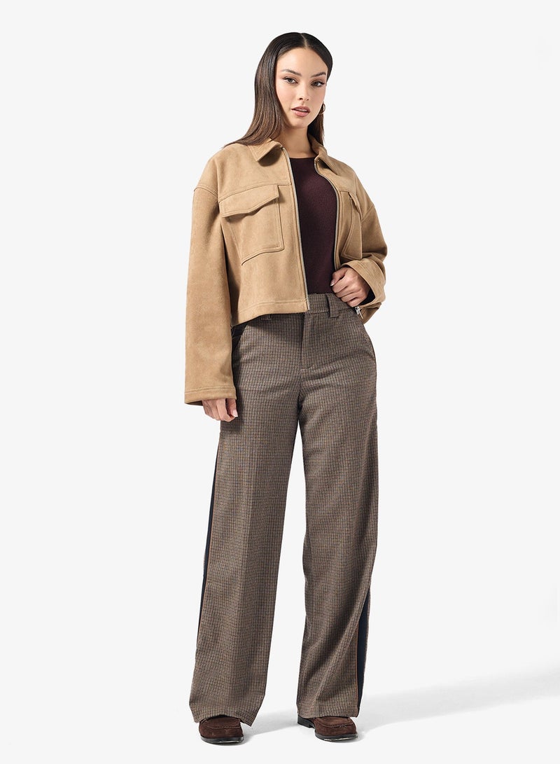 ONLY Onlalvia Life Mid Waist Wide Panel Pants - Image 2
