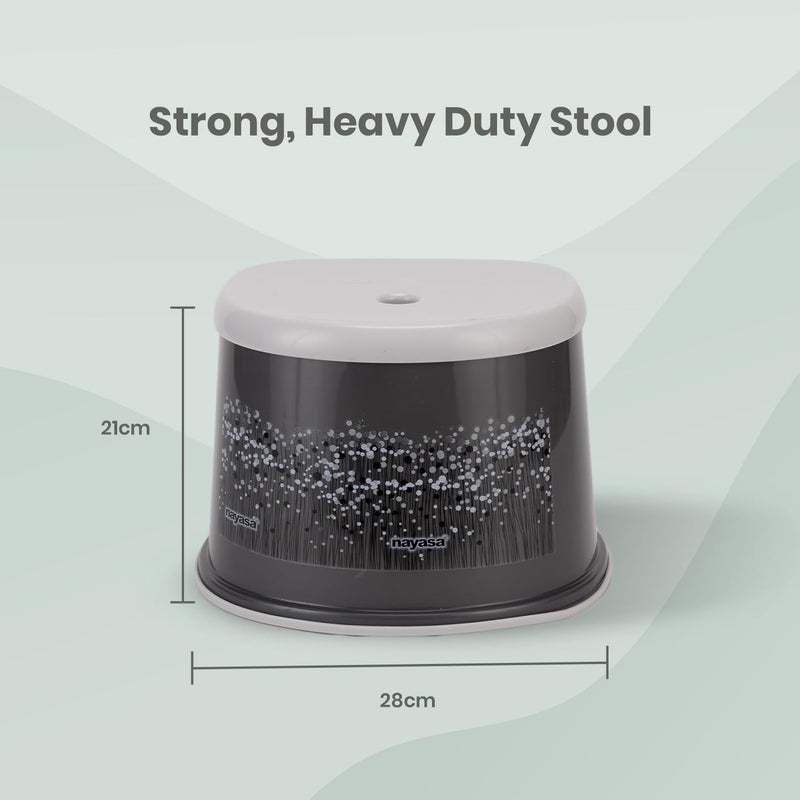 Nayasa Plastic Funk Sqr 3 Pcs Bathroom Set | Bucket 25 L + Mug 1.5 L + Stool | Bathroom Accessory Set Plastic | Bathroom Set | Bath Set for Bathroom | Black - Image 3