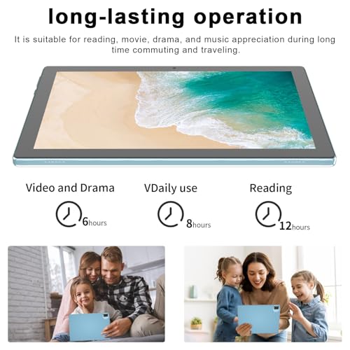 HOTTABLET Tablet 10-inch Android 15, RAM 12GB(4+8Expand) +ROM 64GB, 2+8MP Dual Camera, 6000mAh Battery (Tablet+case+Stylus)(Blue) - Image 2