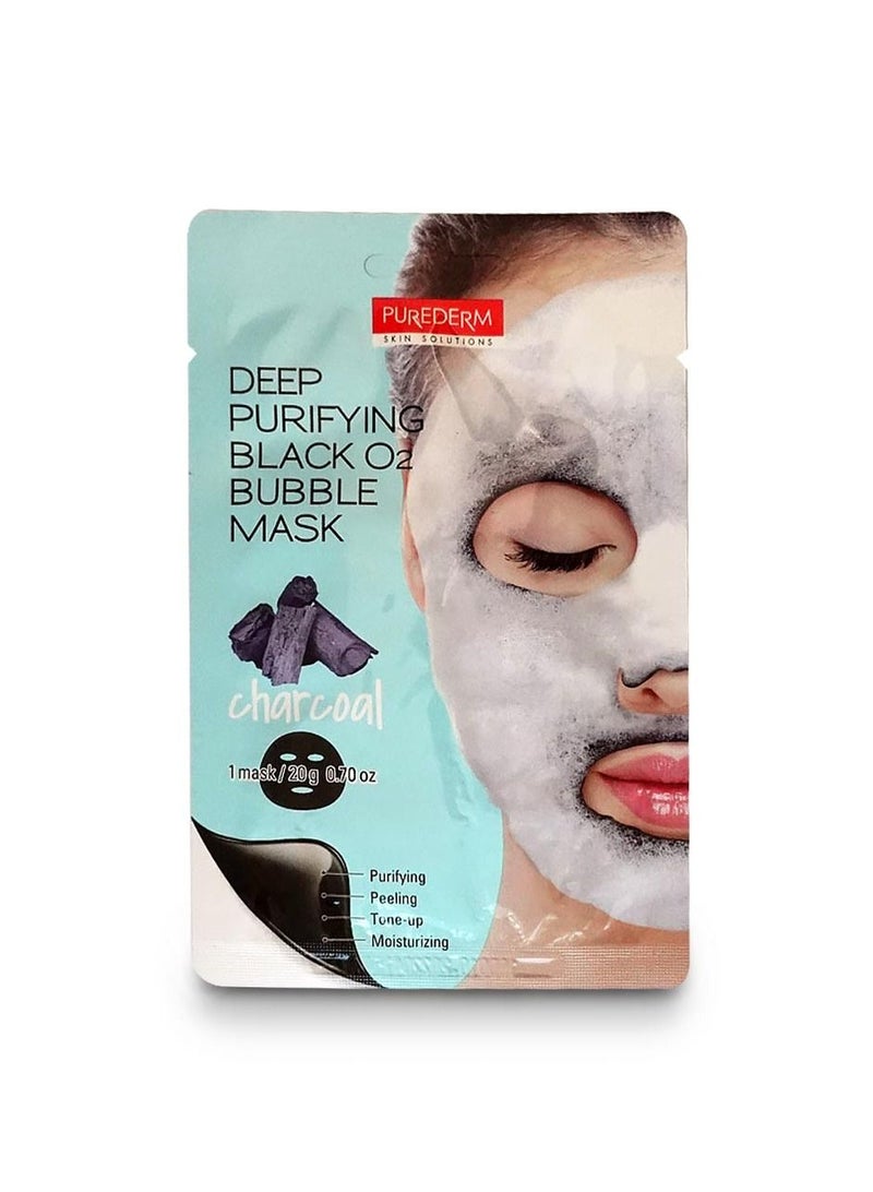 بيور ديرم Deep Purifying Black 02 Charcoal Bubble Mask