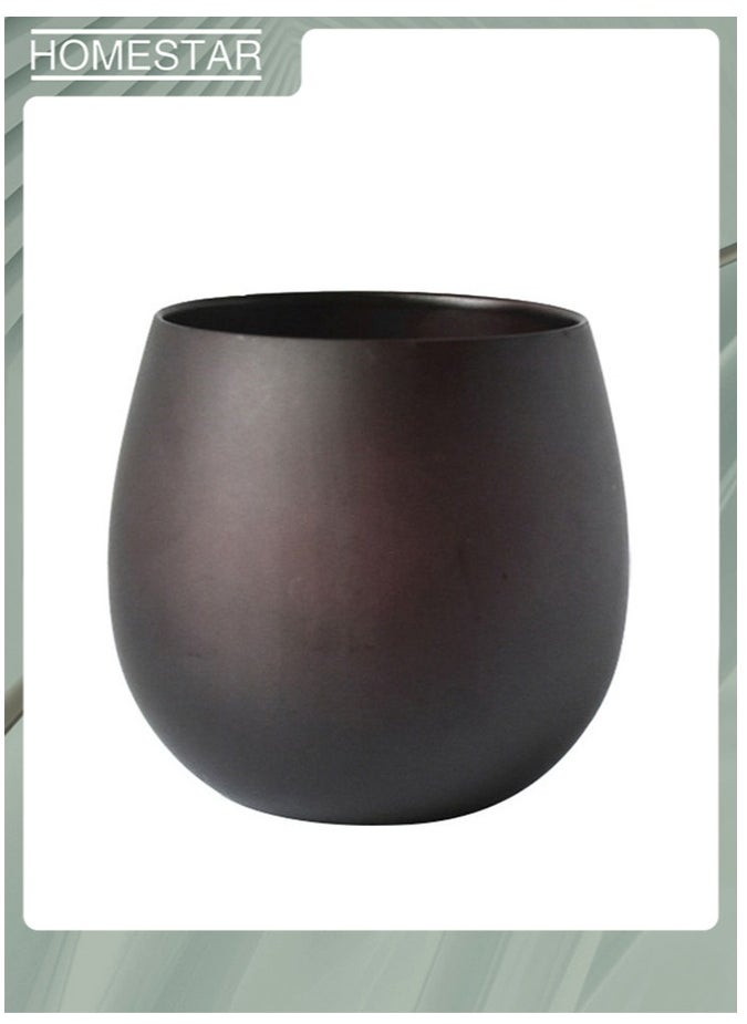 HOMESTAR Direct Selling Environmental Protection Solid Wood Teacup Universal Wooden Big Belly Cup Creative Cylindrical Cup Large Quantity，Light Color Pot Belly Cup-capacity:300ml  - Image 1