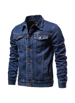 Buttoned Denim Jacket Blue