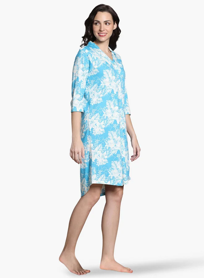 zivame Zivame All-Over Floral Print Sleepshirt