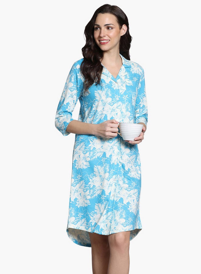 Zivame All-Over Floral Print Sleepshirt - Image 4