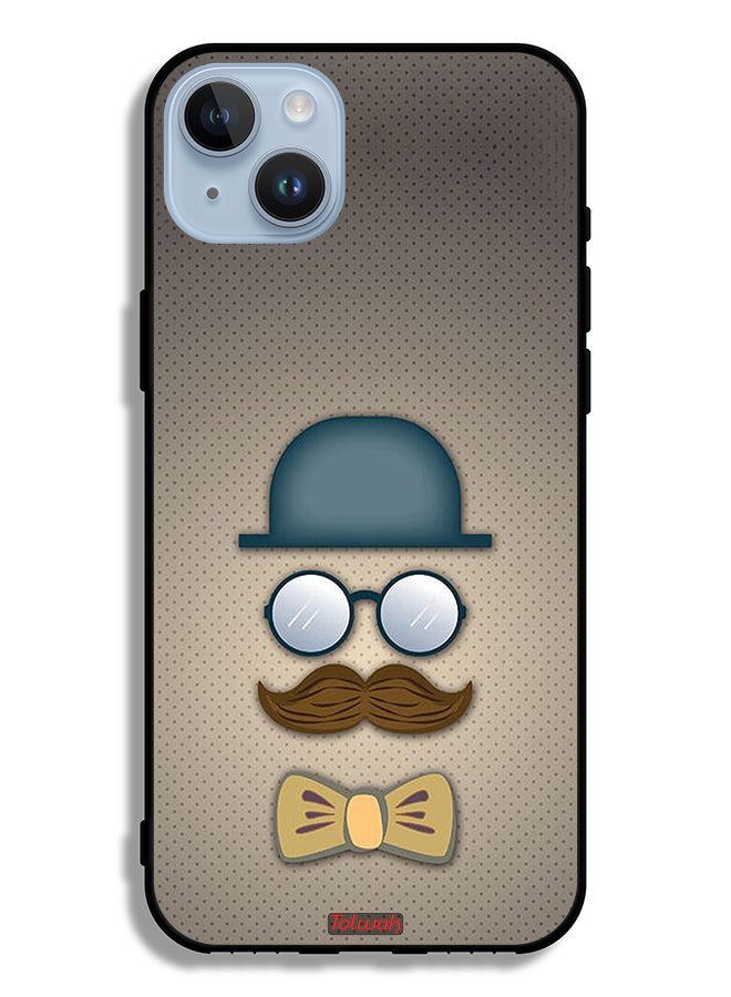 Tolwak Apple iPhone 14 Plus Protective Case ManS Head Art - Image 2
