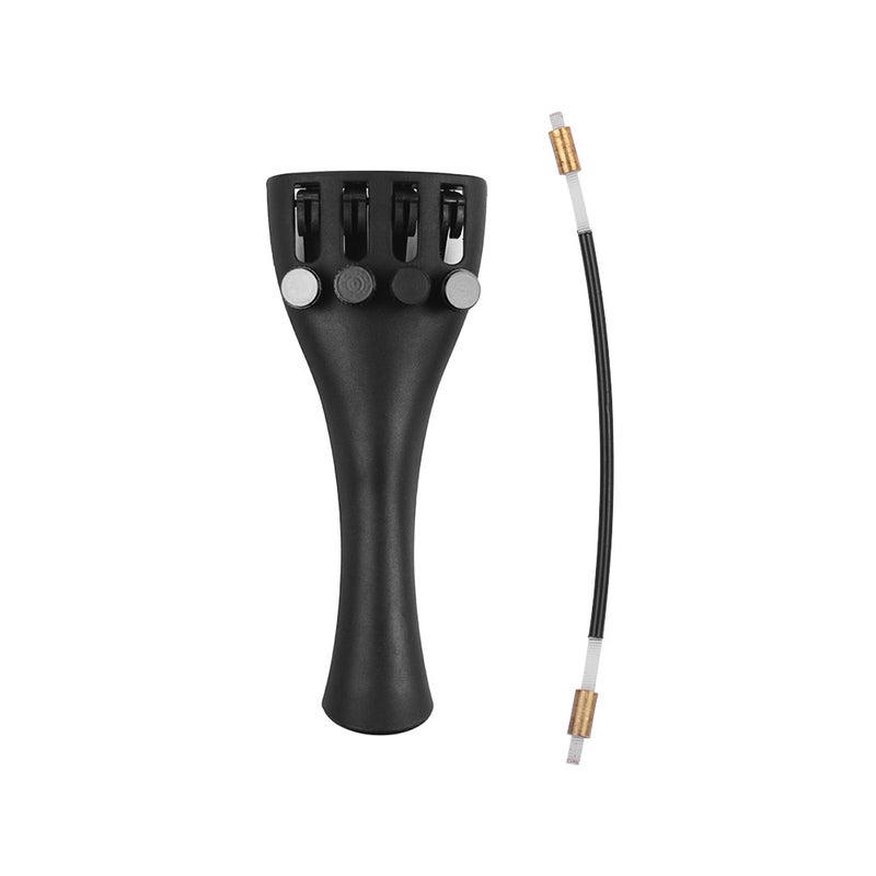 Carbon Fiber Violin Fiddle Tailpiece for 1/8 Violins with Four Fine Tuners and Tailpiece Gut Cord Professional Orchestral Strings Parts Kit - Image 5