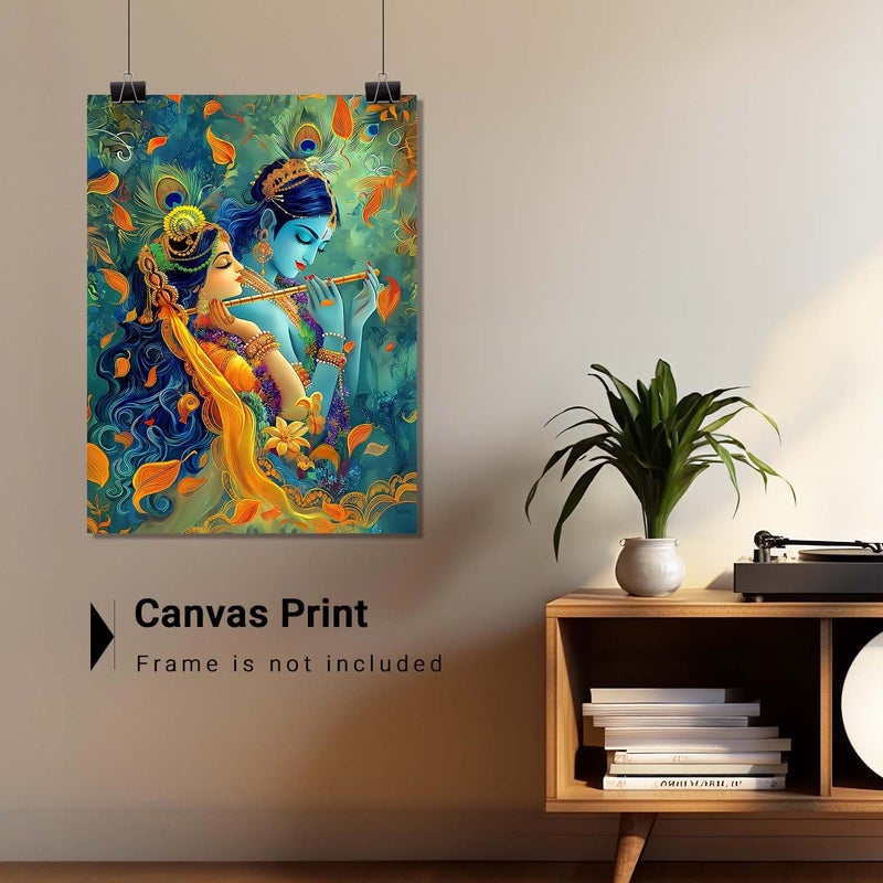 Kotart Premium Radha Krishna Canvas For Wall Decoration Kahna Wall Painting For Home Decor Living Room Bedroom Office and Hotels Decoration Religious Wall PaintingsCanvas For Wall Dcor 24x36 inch Canvas Print Only Krishna4 - Image 4