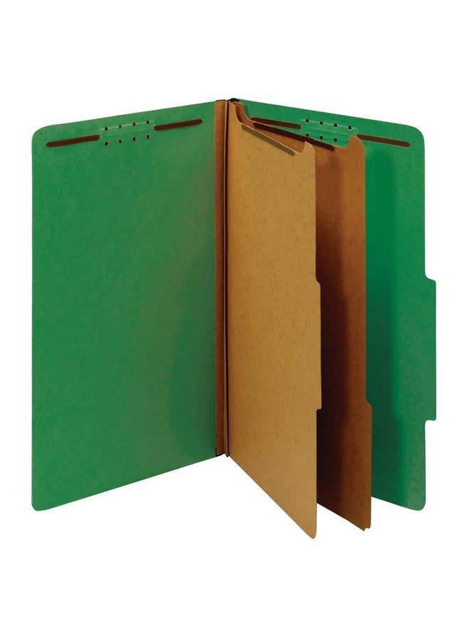 Office Depot Classification Folders 2 1/2In Expansion Legal Size 2 Dividers 60% Recycled Light Green 5 Pk Om01724 - Image 1