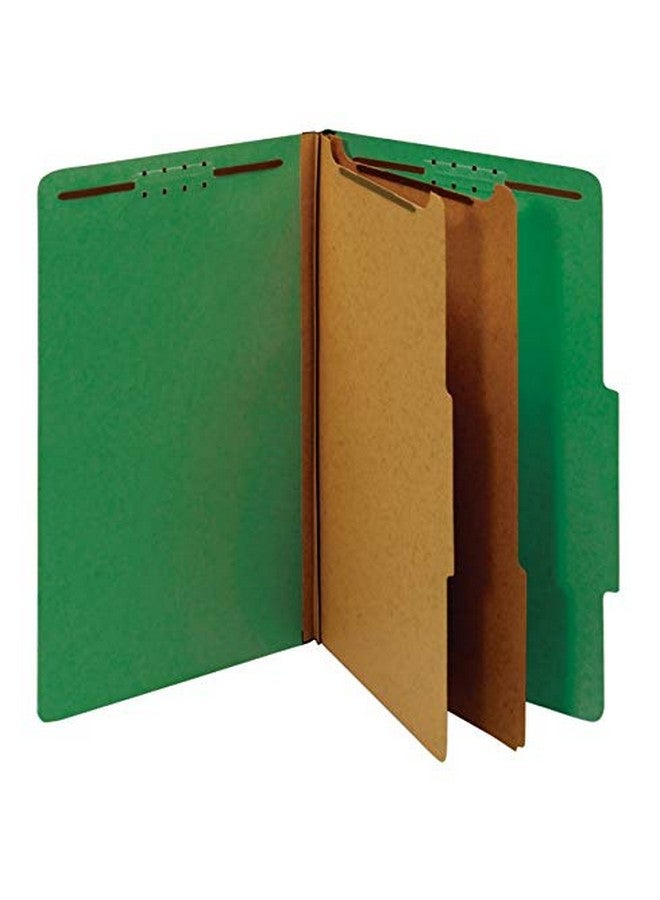 Office Depot Classification Folders 2 1/2In Expansion Legal Size 2 Dividers 60% Recycled Light Green 5 Pk Om01724 - Image 5