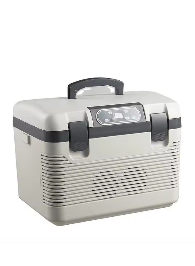 Mini Fridge with Digital Display, 18L, Creative Design, Black - Dual Function for Cooling and Heating, Perfect for Home, Office, and Travel Cooling Down to -10°C  - Image 1