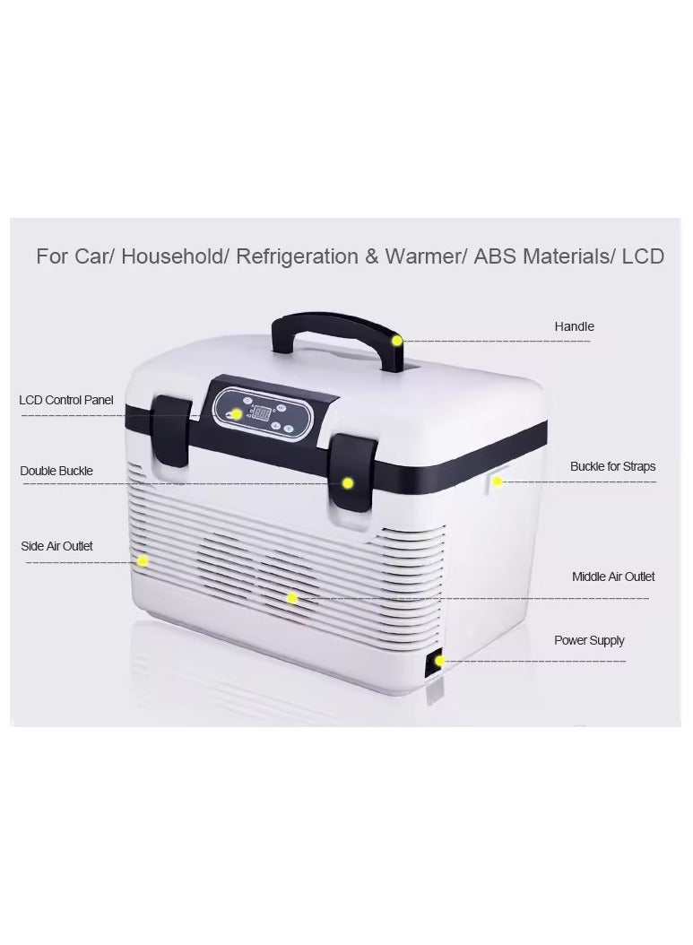 Mini Fridge with Digital Display, 18L, Creative Design, Black - Dual Function for Cooling and Heating, Perfect for Home, Office, and Travel Cooling Down to -10°C  - Image 2