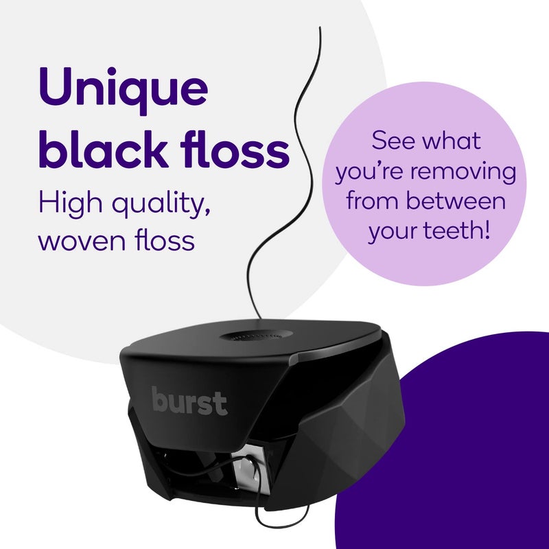 BURST Expanding Dental Floss Refills (32 Yards/3 Pack) | Mint Eucalyptus Aroma Bobbins | Woven Tooth Floss | Stain-Absorbing | Vegan | Paraben, BPA & Cruelty-Free | Smart Expanding Floss Refills - Image 4