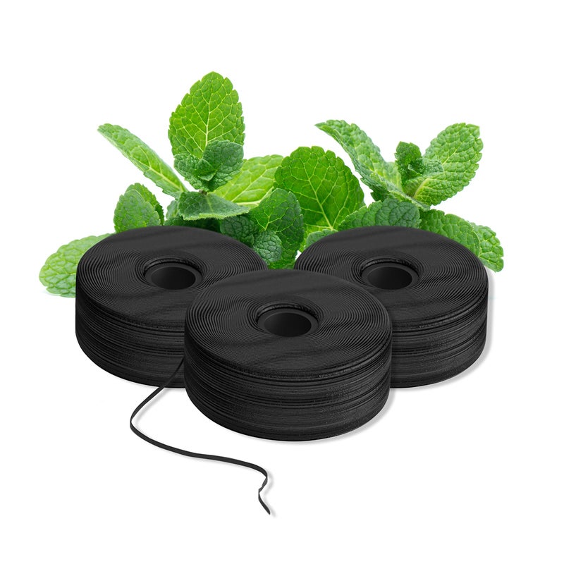 BURST Expanding Dental Floss Refills (32 Yards/3 Pack) | Mint Eucalyptus Aroma Bobbins | Woven Tooth Floss | Stain-Absorbing | Vegan | Paraben, BPA & Cruelty-Free | Smart Expanding Floss Refills - Image 1