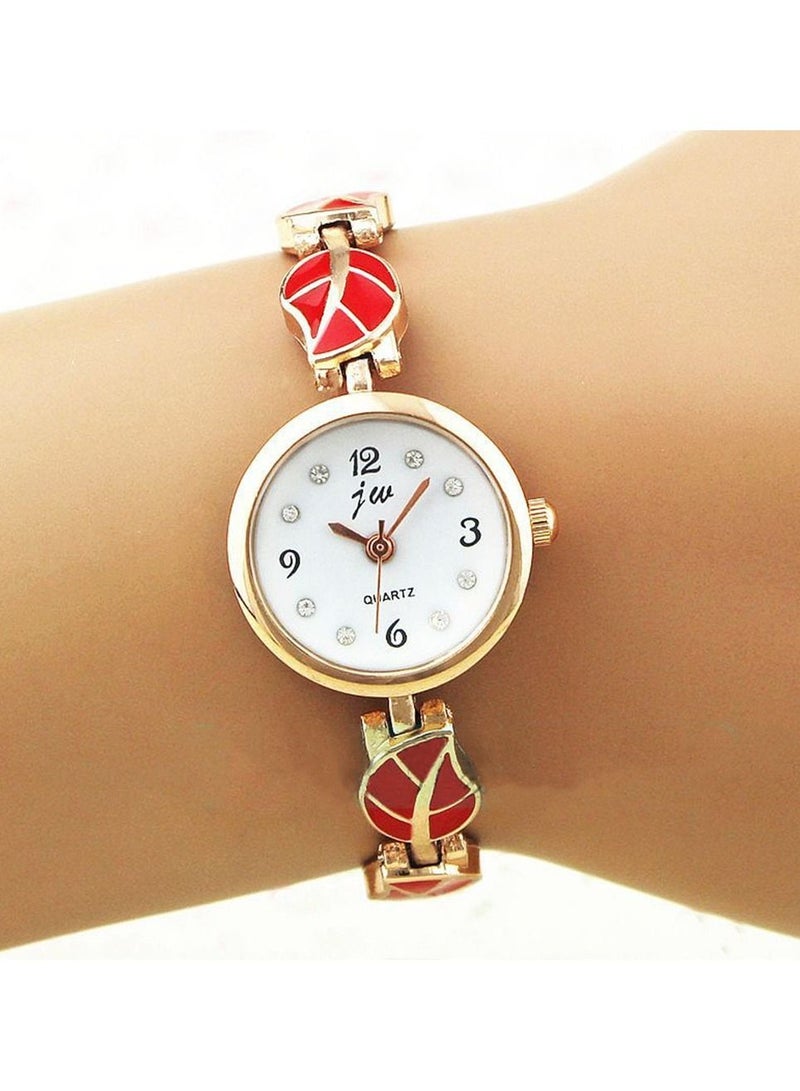 JW Leaf lady Alloy Bracelet Watch Quartz Watch - Image 2