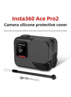 Generic Suitable For Shadow Stone Insta360 Ace Pro 2 Silicone Case Protective Case Anti-fall Anti-loss Rope Sports Camera Accessories-Product Color:Black-Model:Shadow Insta360 Ace Pro 2  - Image 1