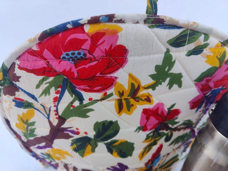 Malan Bai Mandala Tea Cozy Cover Hand Block Winter Tea Cozy Cotton Tea Kettle Warmer Pot Cover Hot Coffee Cover Handamde Kitchen Décor Brand: Malan Bai (Pattern 37) - Image 1