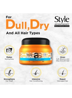 style aromatherapy STYLE AROMATHERAPY Professional Moroccan Argan Argan Oil Hair Mask 200 Ml | Moroccan Argan Hair Treatment Mask For Dry, Dull & Frizzy Hair, 1 Count  - Image 2