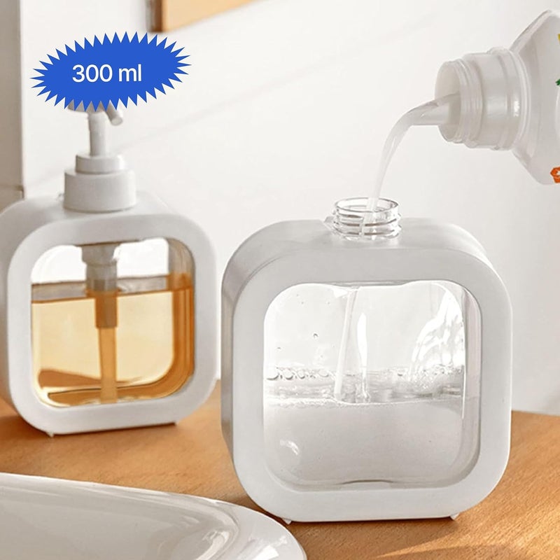Niralasa Niralasa Reusable Liquid Soap Dispenser, Clear Plastic Bottle with Pump, Soap Dispenser for Liquid, Shampoo, Conditioner, Shower Gel, Hand Wash (Pack of 1) - Image 2