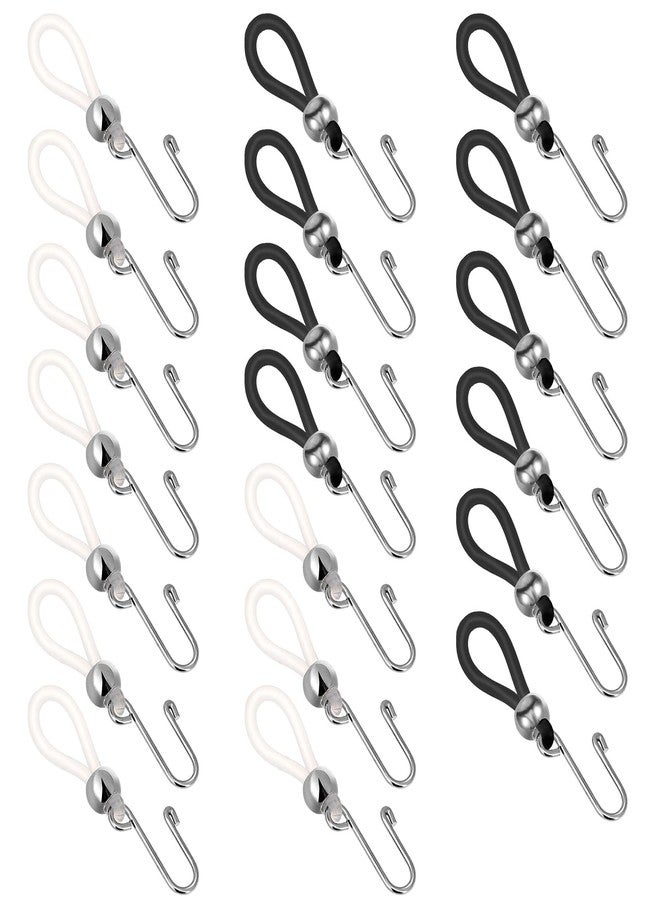APLZGMG 20Pcs Zipper Holder Upper for Jeans, Zipper Stopper Helper Clip for Pants Button Lock Hooks Stop Zippers Slipping, Hooks for Jeans Zippers Jean Buttons (Black+White) - Image 1