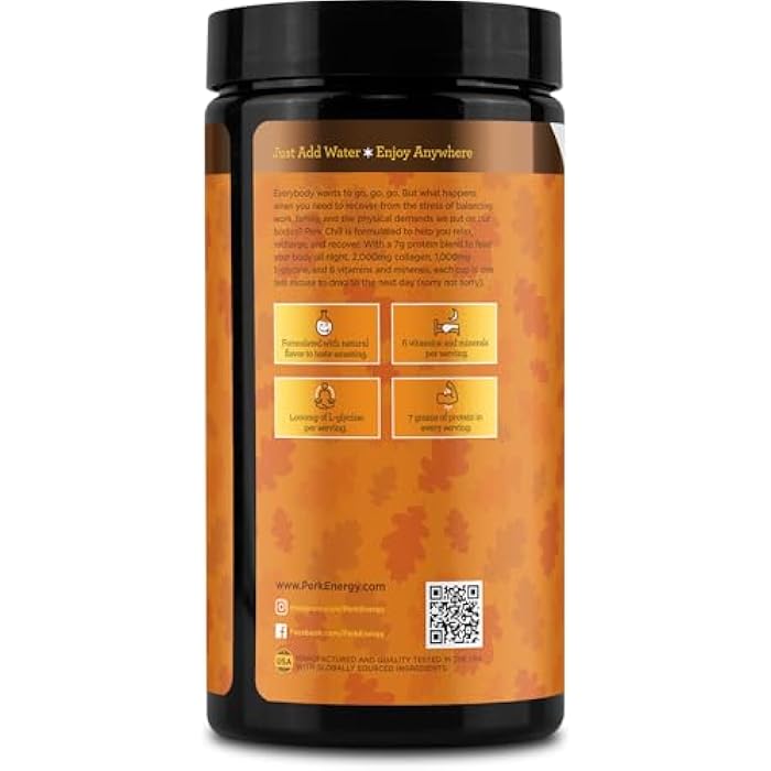 Perk Chill Drink Mix (Pumpkin Spice) 18 Servings – Calming Melatonin-Free Nighttime Sleep Aid Support with Magnesium & L-Glycine, Soy-Free, Peanut-Free, Gluten-Free - Image 4