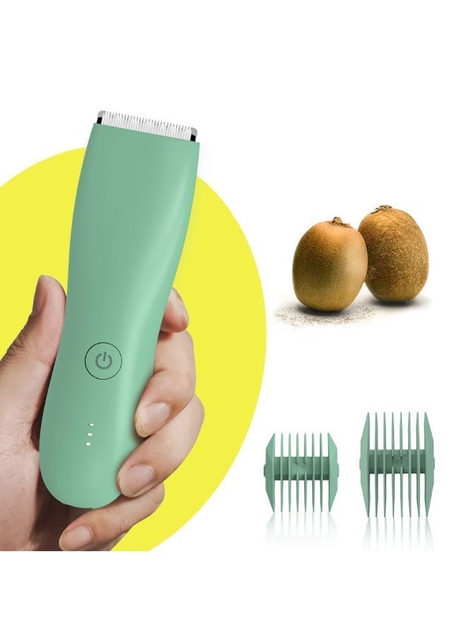 Createdog Premium Trimmer for Men and Women, USB C Charging, Waterproof Groin & Body Shaver Home Barber Kit(Green) - Image 2