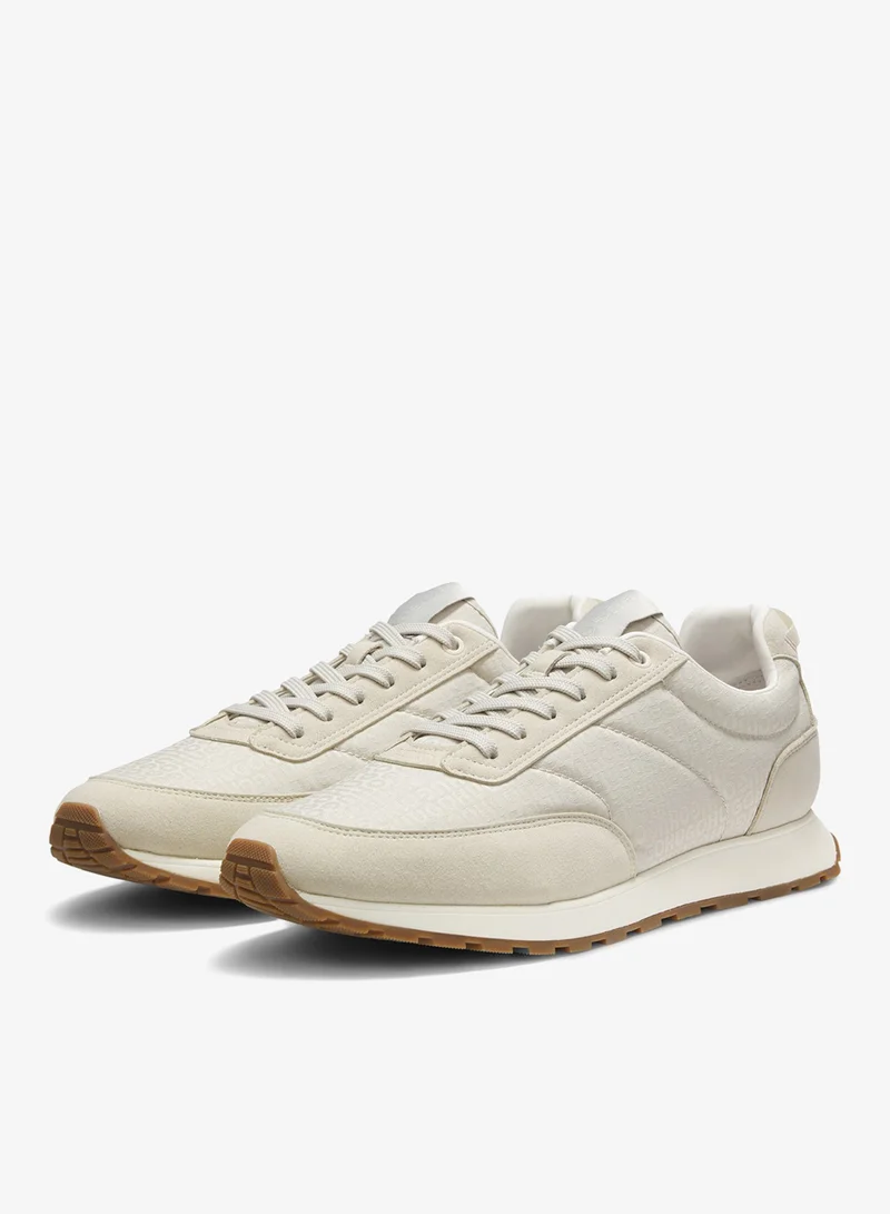 HUGO Running-inspired trainers with monogram-jacquard uppers