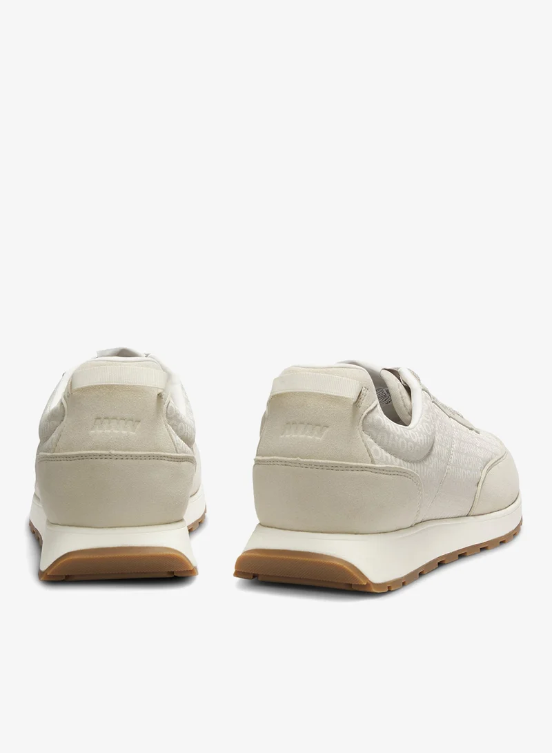 HUGO Running-inspired trainers with monogram-jacquard uppers