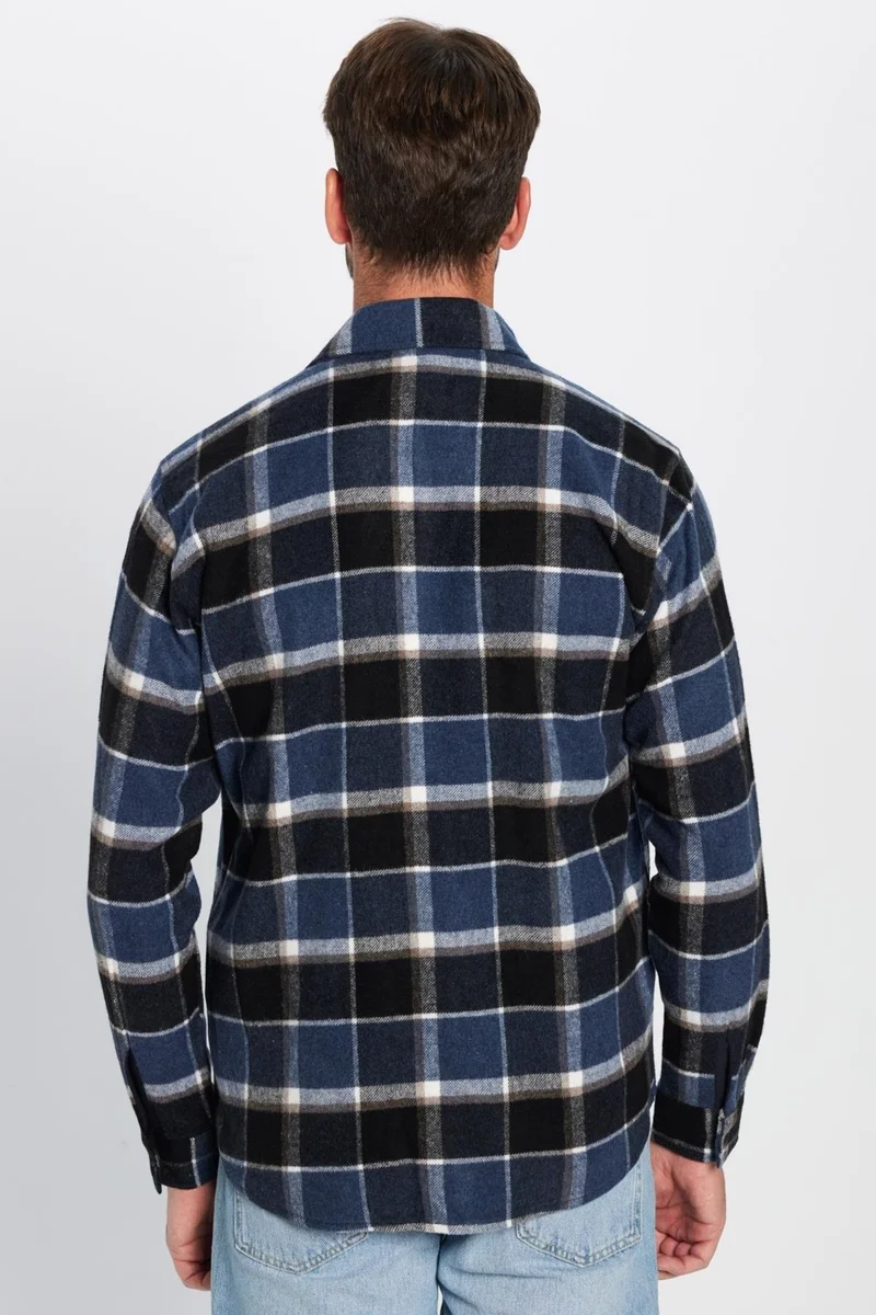 Tudors Men's Classic Fit Regular Cut Lumberjack Single Pocket Flap Winter Shirt