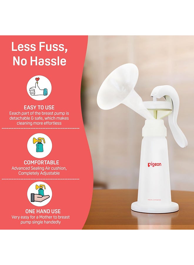 Pigeon Manual Breast Pump – Compact, Easy-to-Use & Portable – BPA-Free, Quiet & Comfortable Suction for Breastfeeding Moms – Basic Edition - Image 3