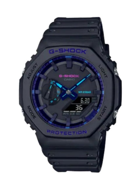 Casio G-Shock Men's Carbon Core Guard Digital Analog Multi Color Resin Band Watch GA-2100VB-1ADR