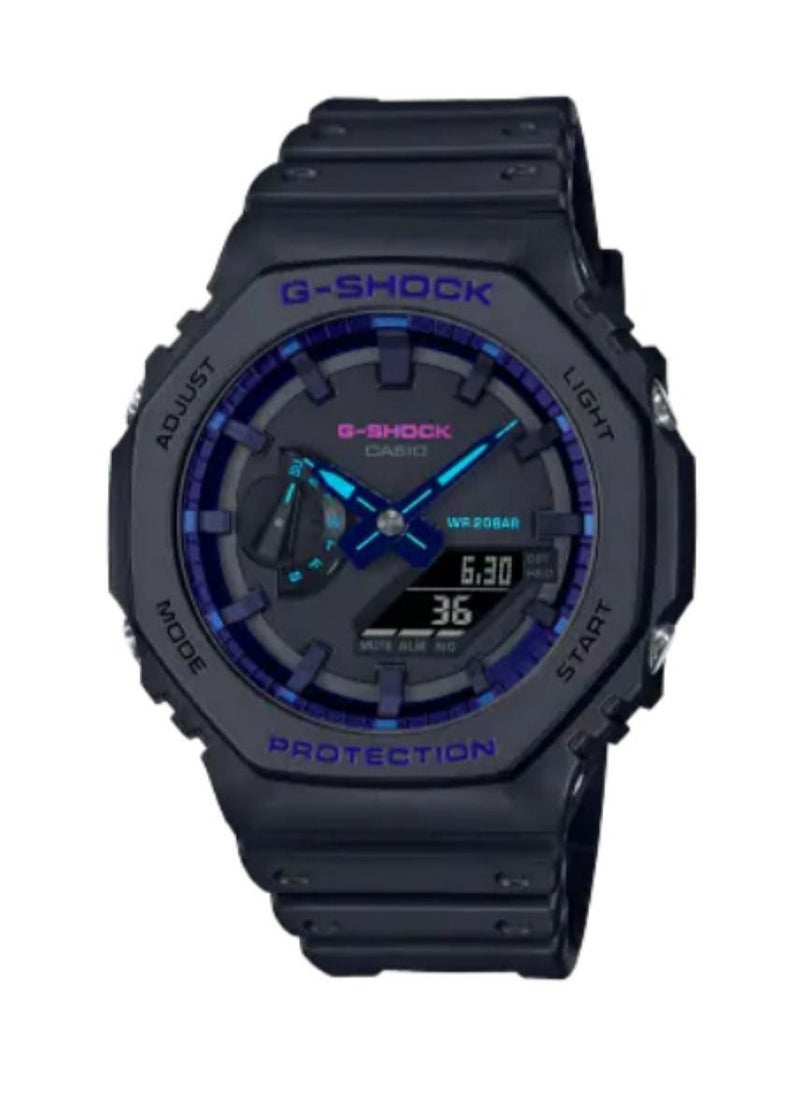 CASIO - Casio G-Shock Men's Carbon Core Guard Digital Analog Multi Color Resin Band Watch GA-2100VB-1ADR - Image 1