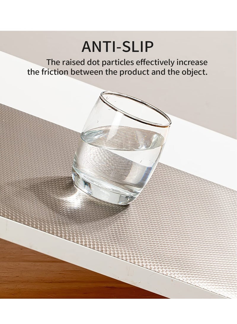 Excefore 2pcs Shelf Liner Kitchen Drawer Mats Non-Slip Liner Non-Adhesive Waterproof Oil Proof Washable for Fridge Dresser Toolbox Cupboard Storage and Desk  - Image 4