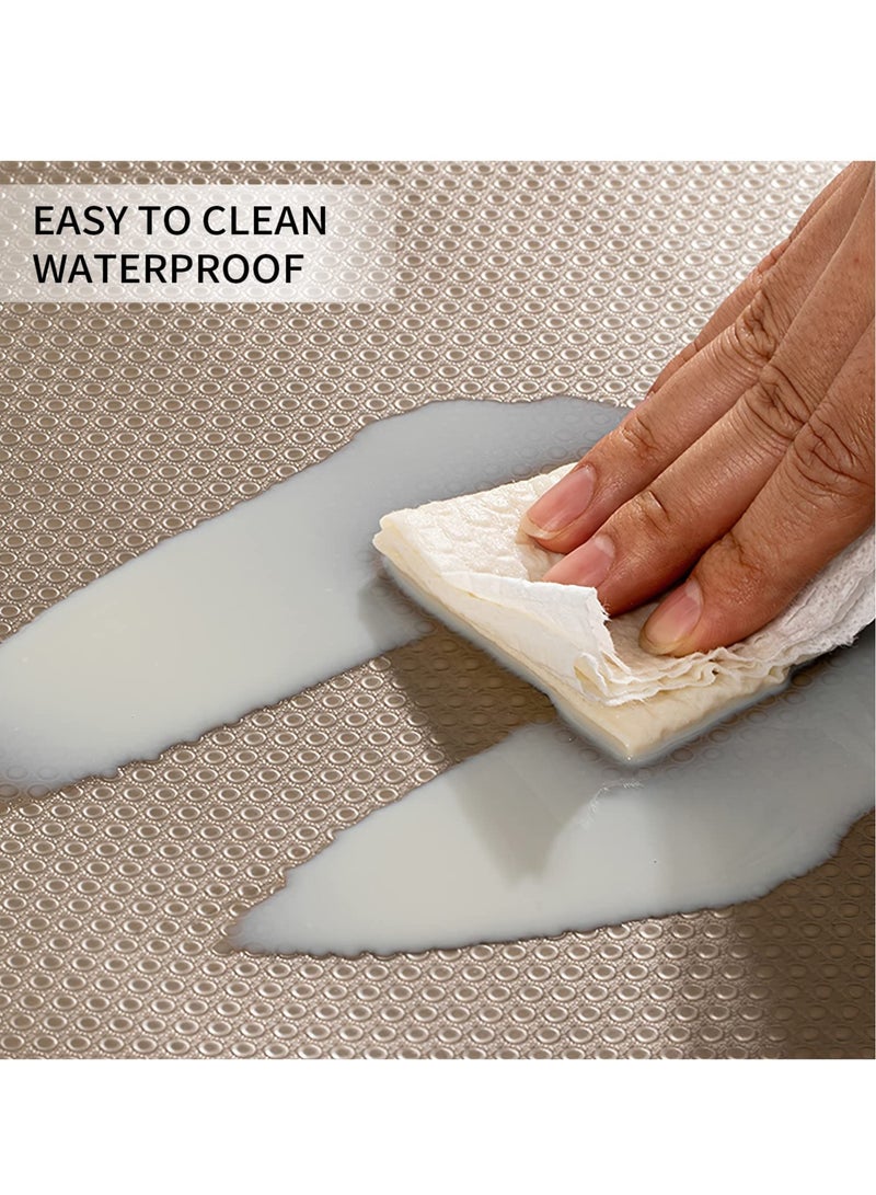Excefore 2pcs Shelf Liner Kitchen Drawer Mats Non-Slip Liner Non-Adhesive Waterproof Oil Proof Washable for Fridge Dresser Toolbox Cupboard Storage and Desk  - Image 5