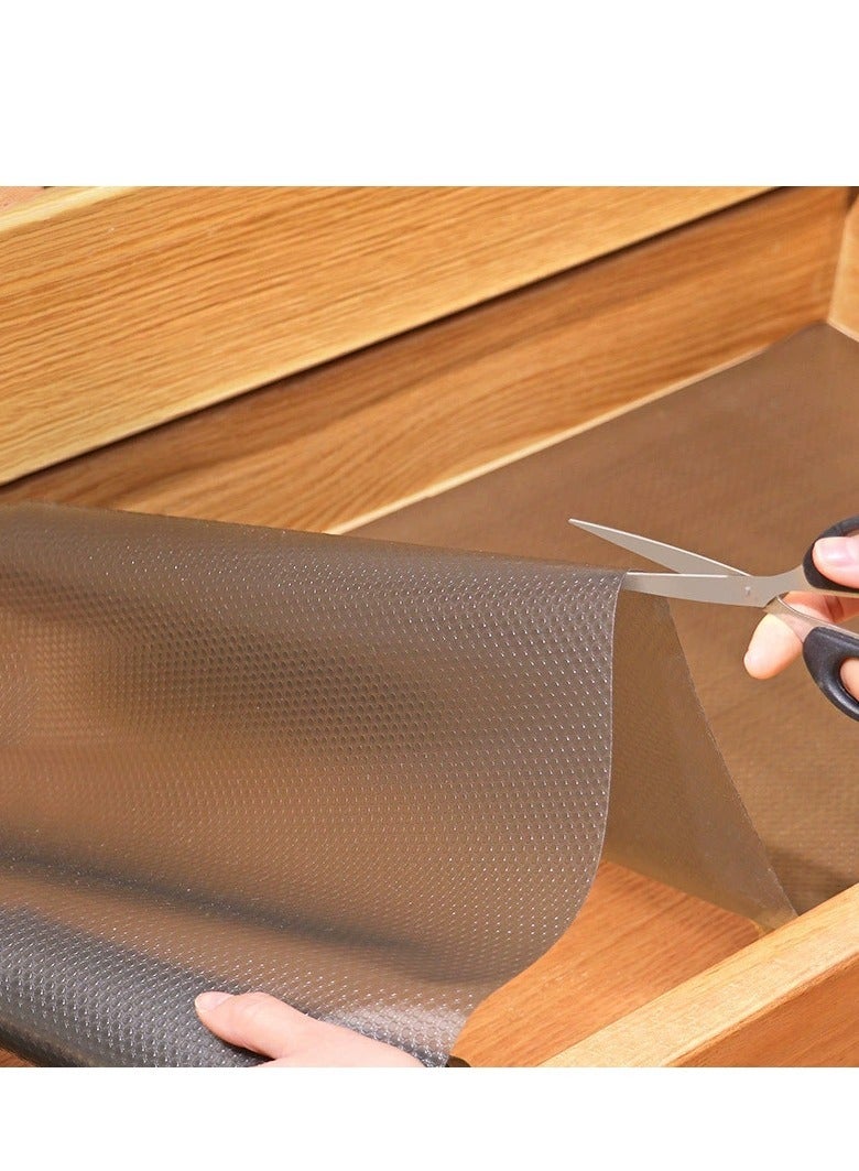 Excefore 2pcs Shelf Liner Kitchen Drawer Mats Non-Slip Liner Non-Adhesive Waterproof Oil Proof Washable for Fridge Dresser Toolbox Cupboard Storage and Desk  - Image 3