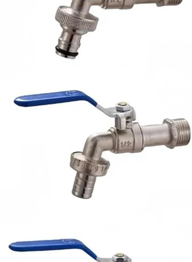 صنبور حديقة من سبائك الزنك مع حلمة مزدوجة لشرفة خارجية لون ب - Image 3