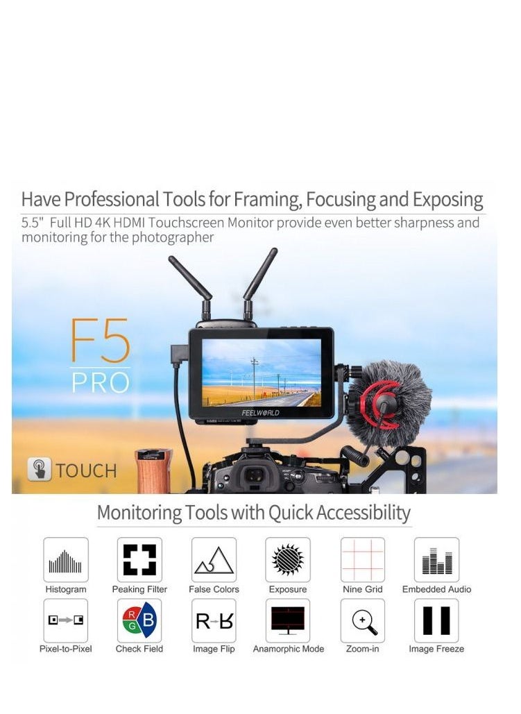 FEELWORLD F5 Pro V4 5.5 Inch Touch Screen DSLR Camera Field Monitor - pzsku/ZBE9A3730F74F5A770CFDZ/45/_/1680869162/9140258c-95f5-4b52-96f8-fac32ce41453