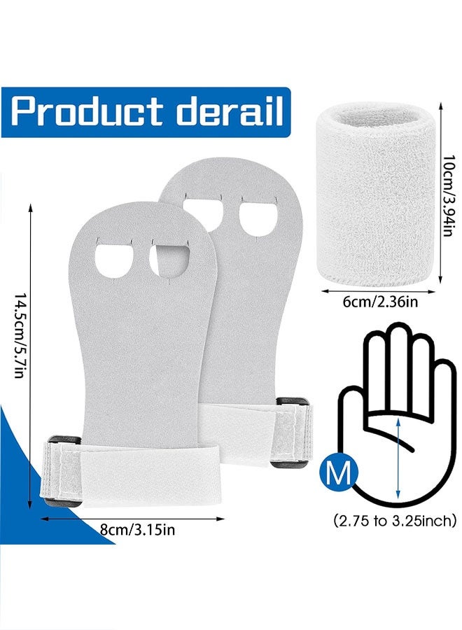 2 Gymnastics Grips Wristbands Sets for Kids Youth, Palm Protection and Wrist Support Sports Accessories for Workout Exercise - Image 2