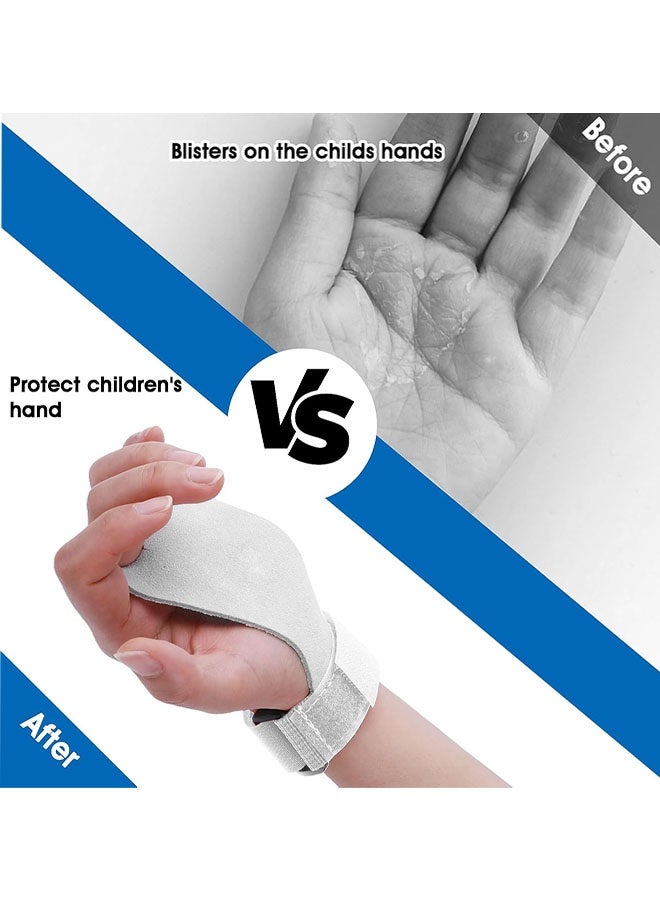 2 Gymnastics Grips Wristbands Sets for Kids Youth, Palm Protection and Wrist Support Sports Accessories for Workout Exercise - Image 5